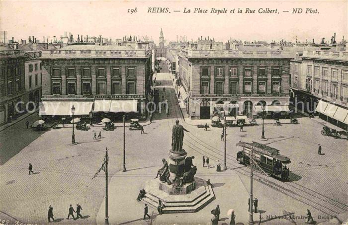 Strassenbahn Reims Place Royale Rue Colbert