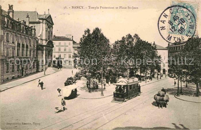 Strassenbahn Nancy Temple Protestant Place St.-Jean
