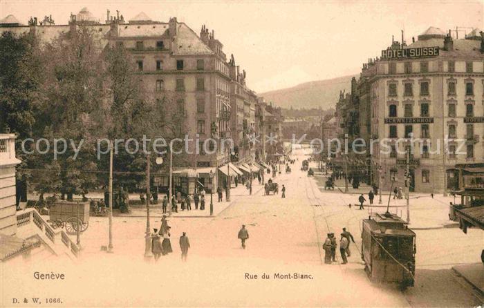 Strassenbahn Geneve Rue du Mont-Blanc