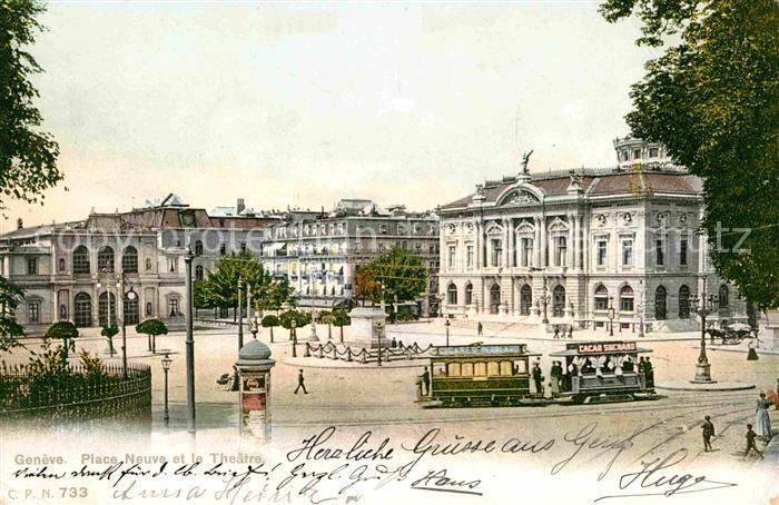 Strassenbahn Geneve Place Neuve Theatre