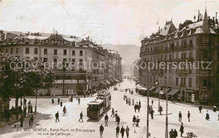 Strassenbahn Geneve Rond-Point de Plainpalais Rue de Carouge