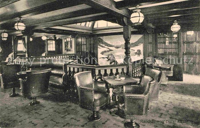 Schiffe Ships Navires Rauchzimmer Erste Klasse