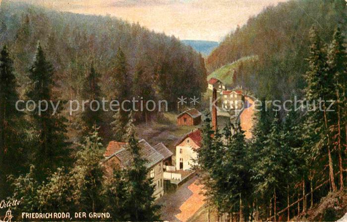 Verlag Tucks Oilette Nr. 649 B Friedrichroda Der Grund