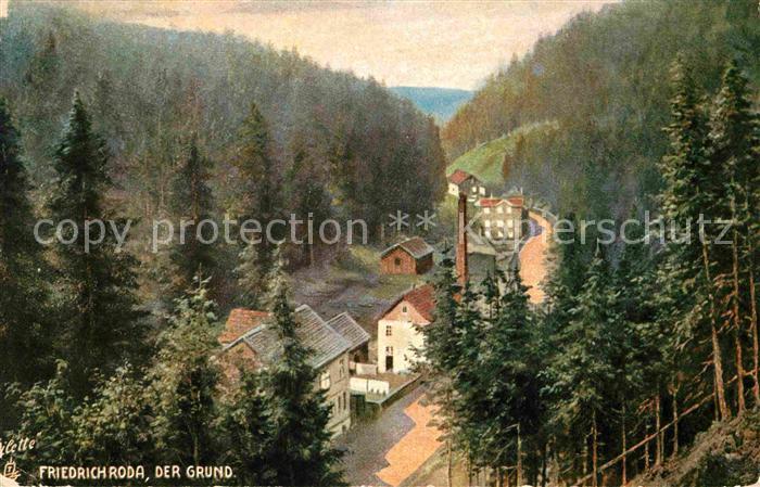 Verlag Tucks Oilette Nr. 649 B Friedrichroda Der Grund