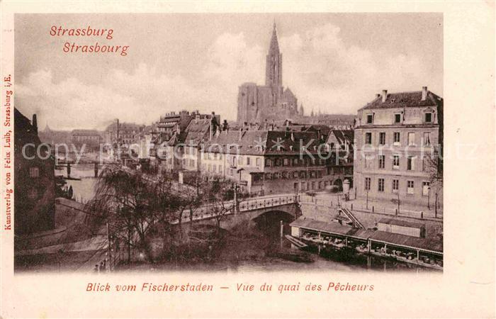 Strasbourg Alsace Vue du Quai des Pecheurs