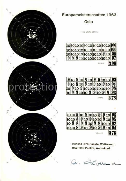 Schiesssport Freie Waffe Oslo Europameisterschaft