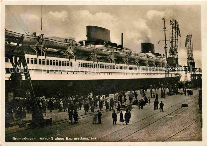 Dampfer Oceanliner Bremerhaven Ankunft Expressdampfer