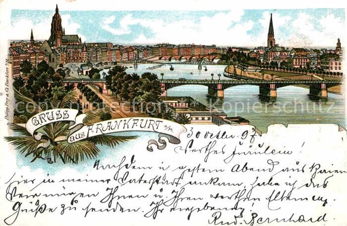 Frankfurt Main Br?cke Panorama