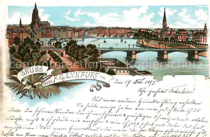 Frankfurt Main Br?cke Panorama