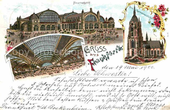 Frankfurt Main Hauptbahnhof au?en innen Dom Bartholom?uskirche