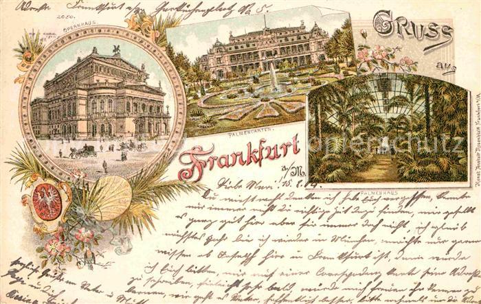 Frankfurt Main Opernhaus Palmengarten Palmenhaus