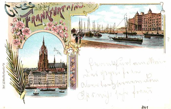 Frankfurt Main Dom Hafen