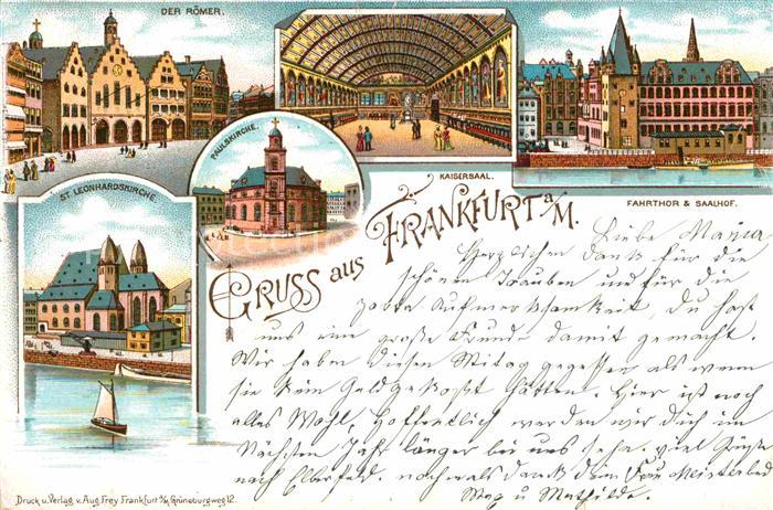 Frankfurt Main Fahrthor Saalhof Kaisersaal Roemer