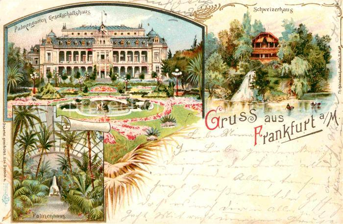 Frankfurt Main Palmengarten Gesellschaftshaus Schweizerhaus Palmenhaus