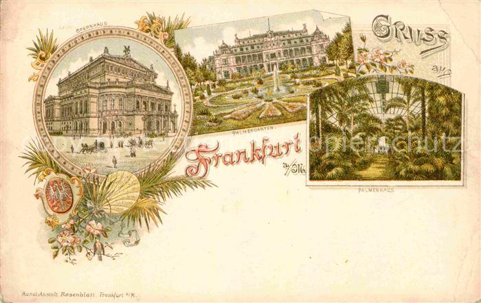 Frankfurt Main Opernhaus Palmengarten Palmenhaus