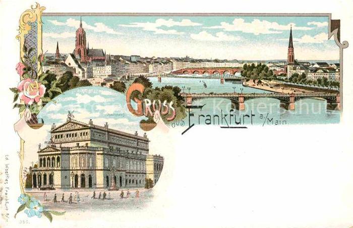 Frankfurt Main Opernhaus Dom Panorama