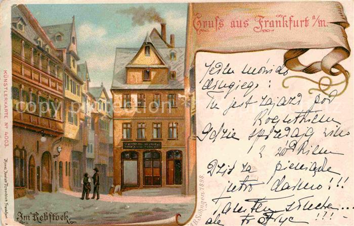 Frankfurt Main Rebstock Winter