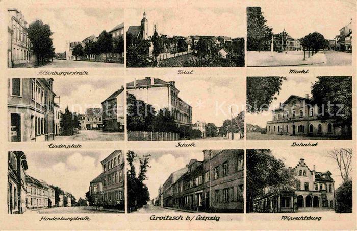 Groitzsch Borna Altenburgerstrasse Markt Lindenplatz Schule Bahnhof