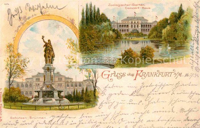 Frankfurt Main Zoologisch Garten Concerthaus Schuetzenbrunnen
