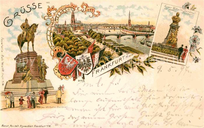 Frankfurt Main Kaiser Wilhelm Denkmaeler Panorama