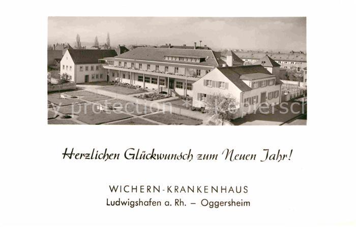 Oggersheim Wichern Krankenhaus Neujahrskarte