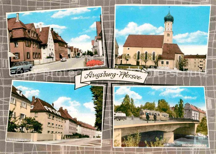 Pfersee Eberlestrasse Sankt Michael Hessenbachstrasse Wertachbruecke