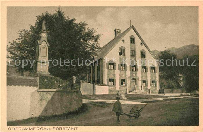 OBERAMMERGAU Bayern Forstamt Schubkarre