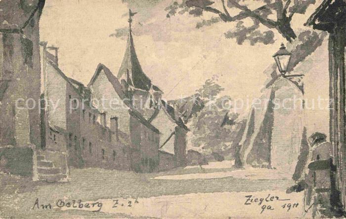 NueRNBERG  CITY Schuelerskizzen Kreisoberrealschule Ziegler Gelberg 1911