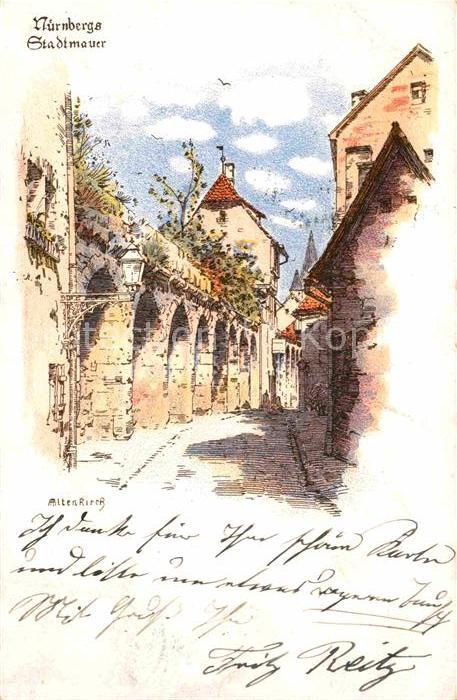 NueRNBERG  CITY Stadtmauer Kuenstlerkarte Altenkirch