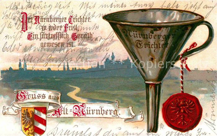 NueRNBERG  CITY Alt Nuernberg Nuernberger Trichter