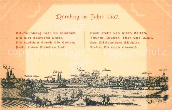 NueRNBERG  CITY Panorama Alt Nuernberg Gedicht