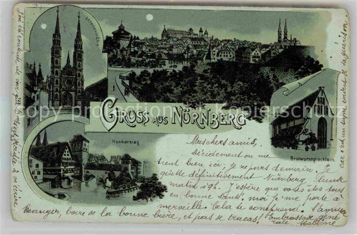 NueRNBERG  CITY Henkersteg Lorenzkirche Bratwurstglocklein