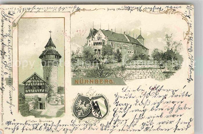 NueRNBERG CITY Tiefen Brunnen Burg