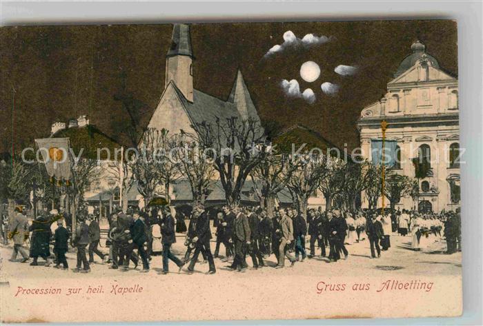 Altoetting Prozession Kapelle Mondschein
