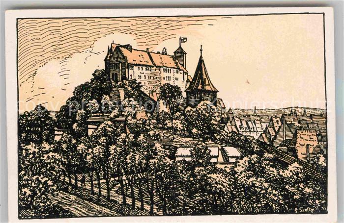 NueRNBERG CITY Burg Kuenstlerkarte Nister