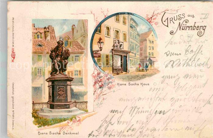 NueRNBERG CITY Hans Sachs Denkmal Hans Sachs Haus