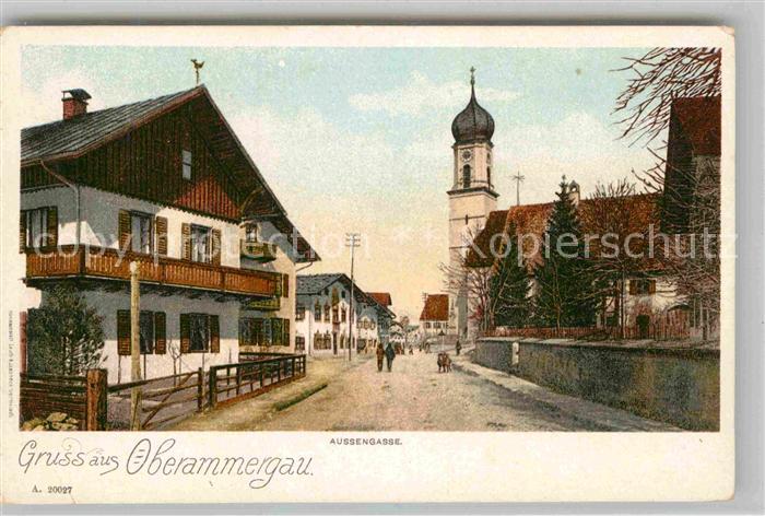 OBERAMMERGAU Bayern Aussengasse Kirche