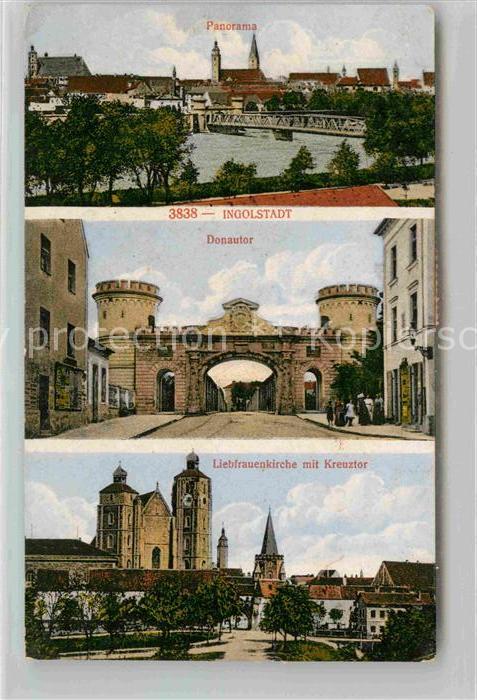 INGOLSTADT  CITY Donautor Liebfrauenkirche Kreuztor Panorama