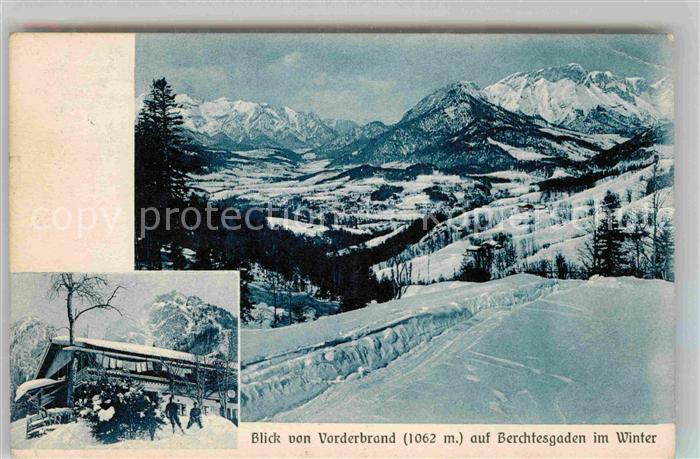 BERCHTESGADEN Bayern Winter Blick von Vorderbrand
