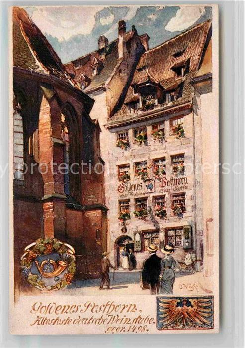 NueRNBERG CITY Goldenes Posthorn aelteste deutsche Weinstube