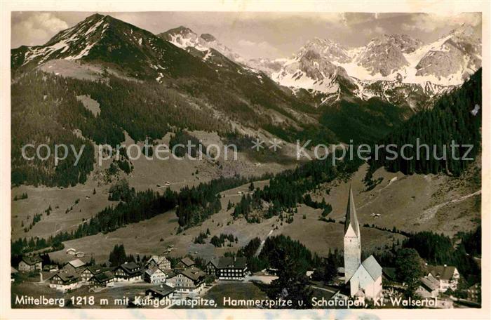 Mittelberg Kleinwalsertal Kuhgehrenspitze Hammerspitze Schafalpen