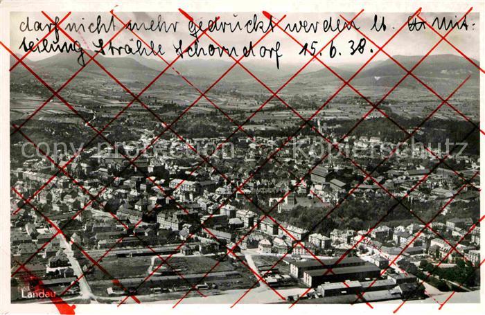 Landau Pfalz Fliegeraufnahme Zensur