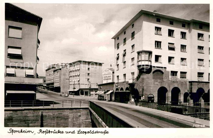 Pforzheim Rossbruecke und Leopoldstrasse