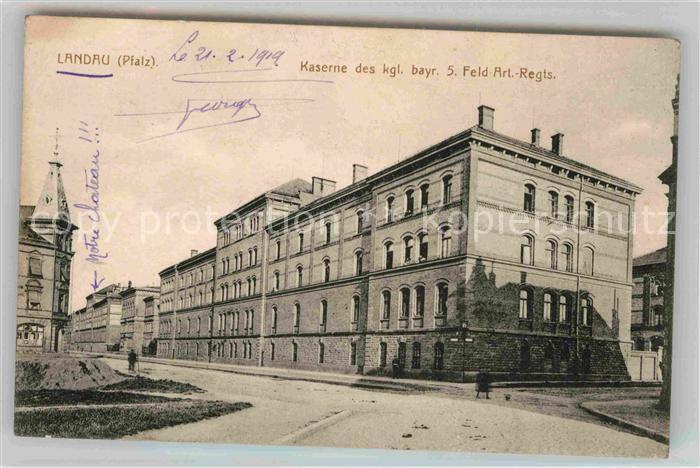Landau Pfalz Kaserne Kgl. bayr. 5. Feld Artillerie Regiment