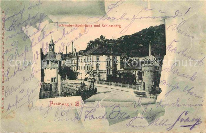Freiburg Breisgau Schwabentorbruecke Schlossberg