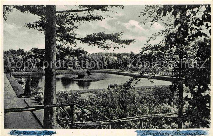 Treptow Rega Trzebiatow Pommern PL Koenigstein Schwanenteich