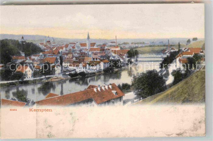 Kempten Allgaeu Iller Bruecke Kirche