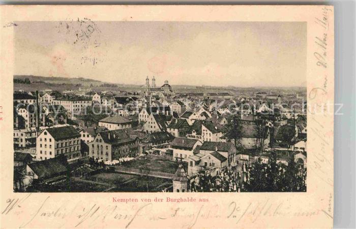 Kempten Allgaeu Burghalde Panorama Kirche