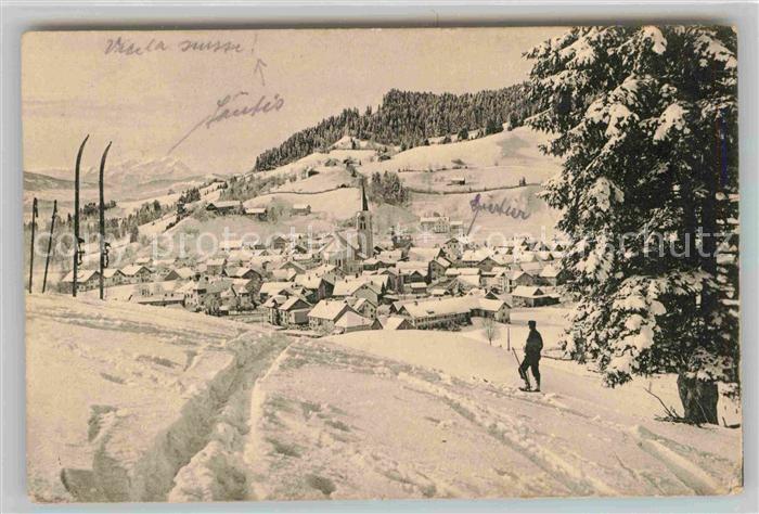Oberstaufen Oberallgaeu Bayern Wintersportplatz Saentis