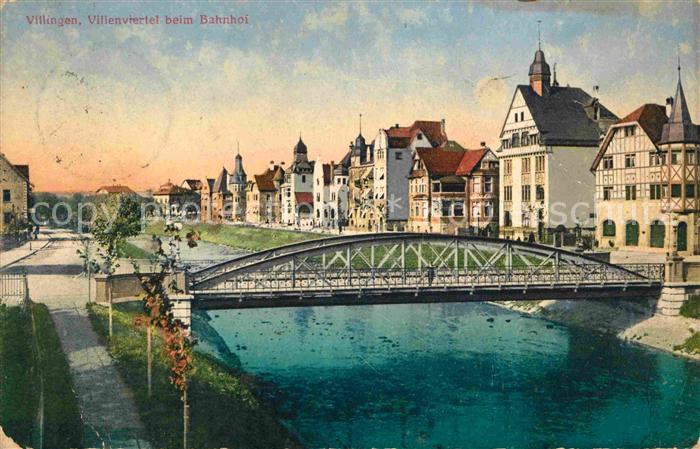 Villingen-Schwenningen Villenviertel beim Bahnhof Bruecke